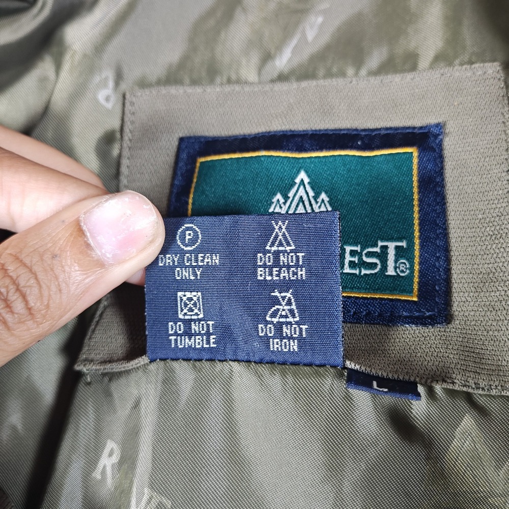 Rainforest Jacket Mens Large Green Field Utility Chore Full Zip Outdoor Workwear - Picture 5 of 14